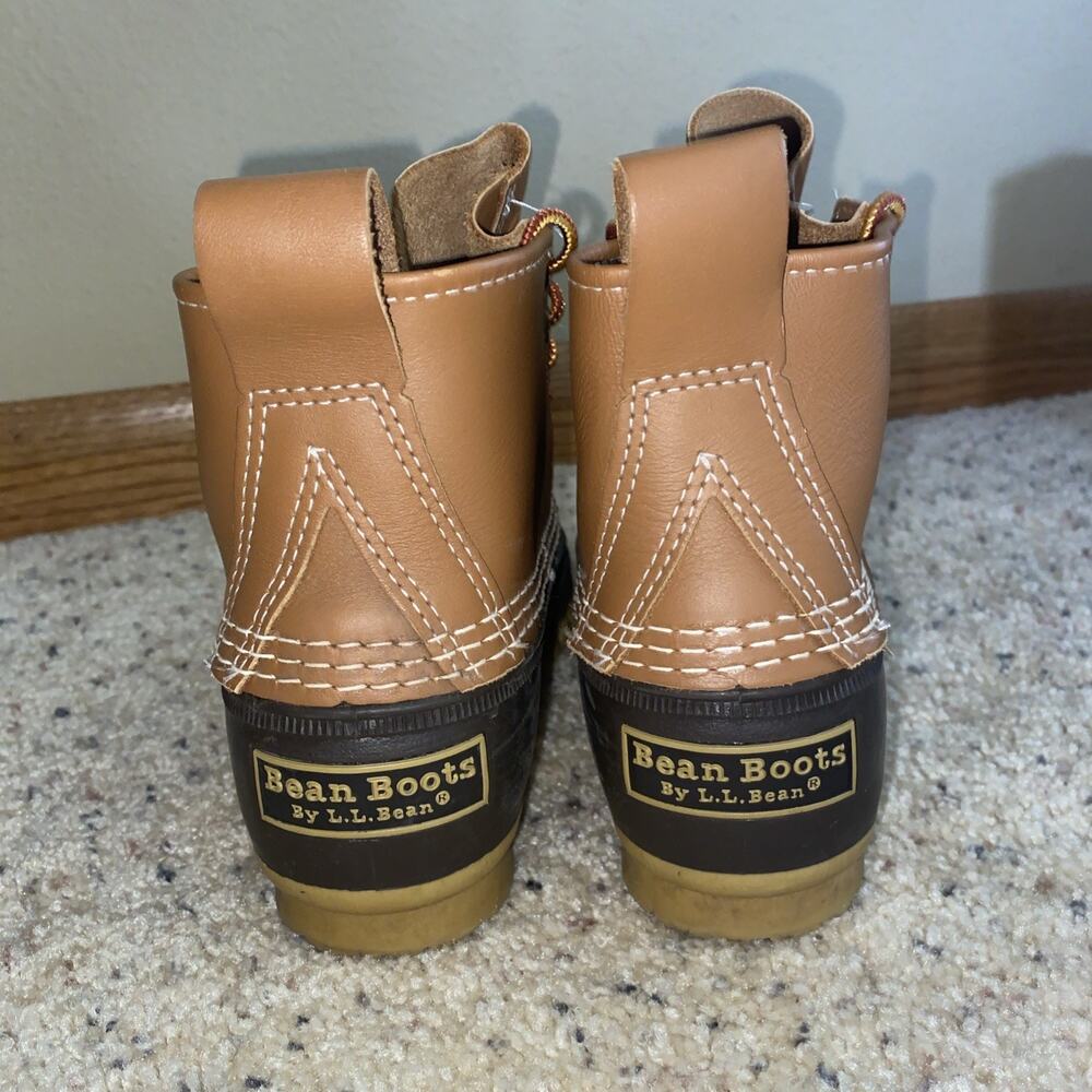 LL Bean Women’s 6 M Classic 6” Bean Boot Tan/Brown Leather Rubber 175062